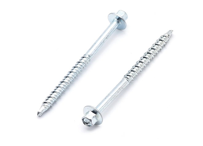 Tornillo hexagonal de rosca alta-baja con punta de broca