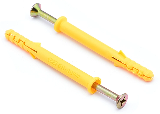 Tornillos de expansión de plástico para tuberías de construcción