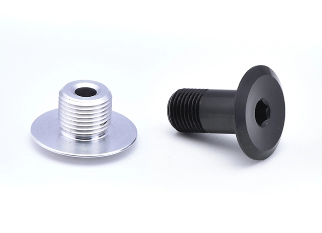 Tornillo de aluminio mecanizado con precisión