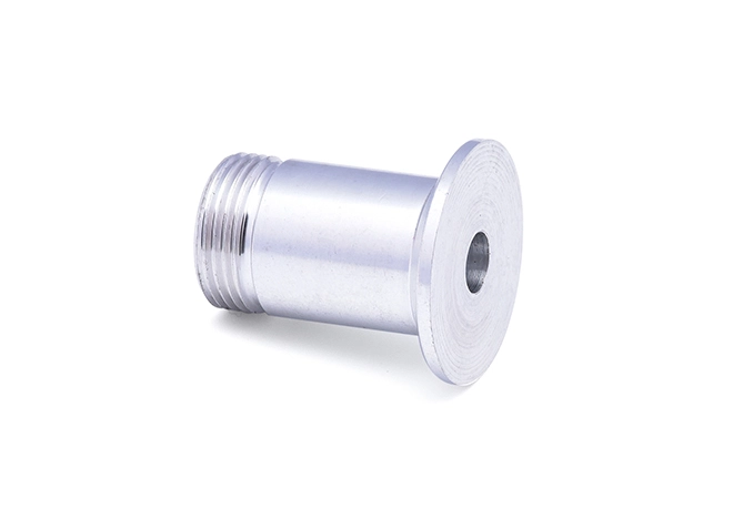 Pieza mecanizada de aluminio con orificio pasante