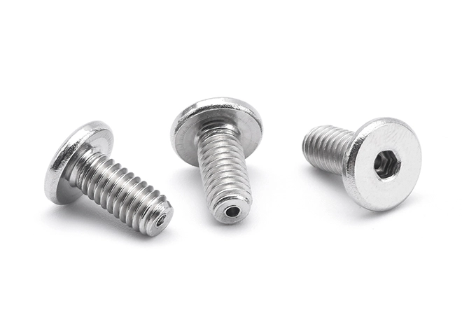 Tornillo de cabeza plana con agujero pasante 304