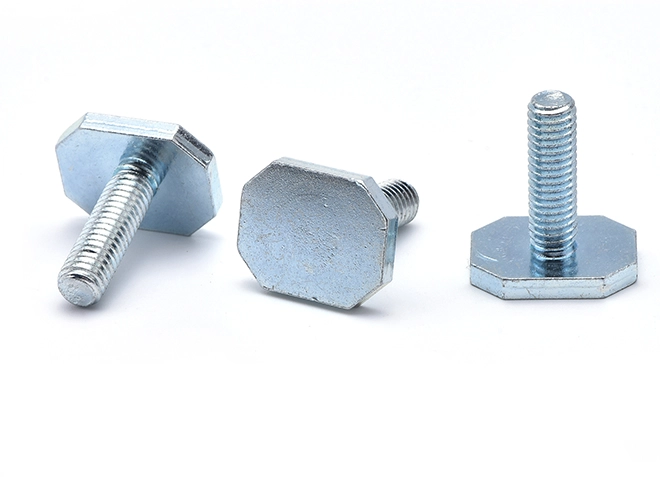 Tornillo cuadrado de zinc azul y blanco conformado en frío