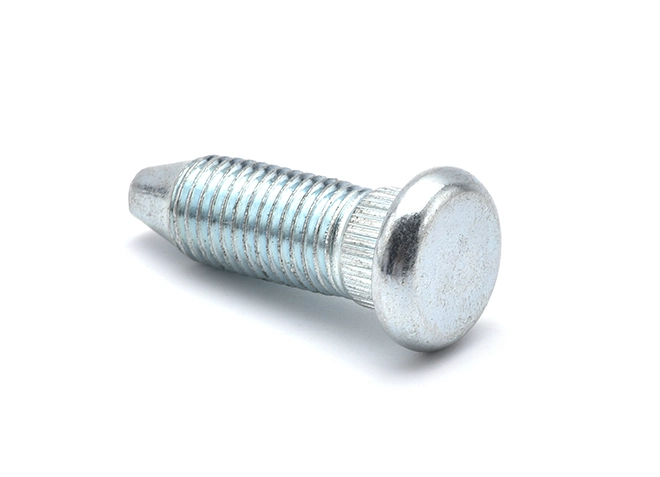 Tornillo automotriz de cabeza redonda con zinc azul y blanco