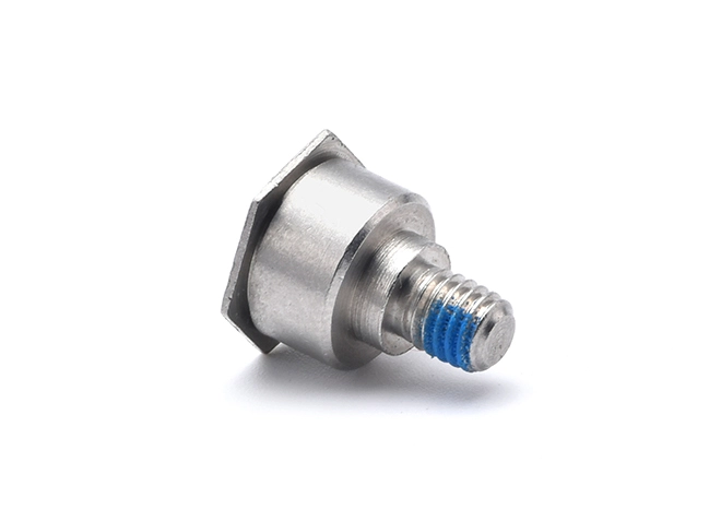 Tornillo hexagonal escalonado para dispensación de pegamento