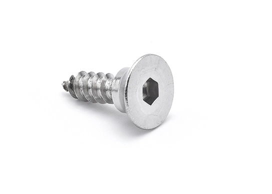 Tornillo autorroscante de cabeza avellanada escalonado no estándar