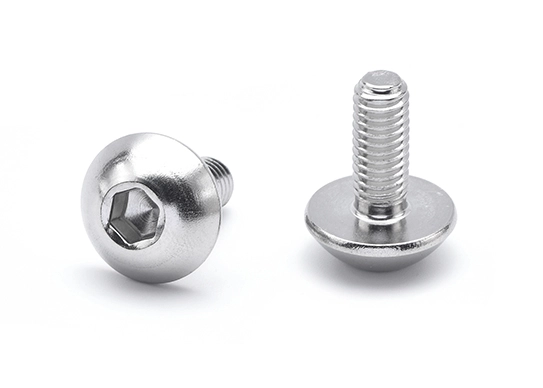 Tornillo de cabeza redonda grande con hexágono interior, acero inoxidable 304