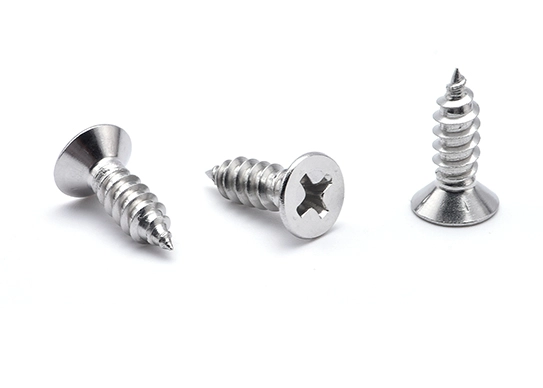 tornillos autorroscantes de cabeza avellanada de acero inoxidable