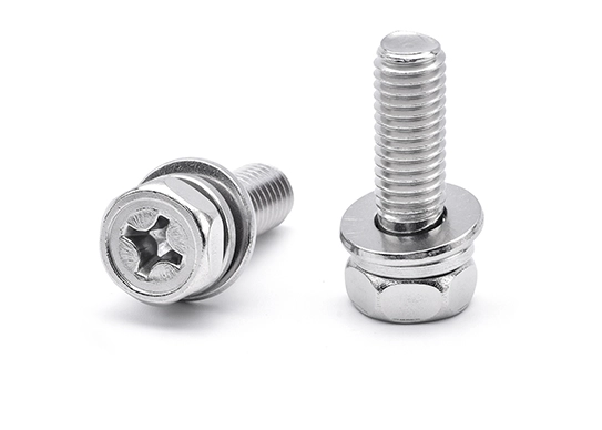 tornillo de cabeza hexagonal con ranura en cruz