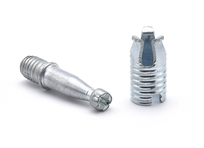 Conector simple de montaje y desmontaje de muebles